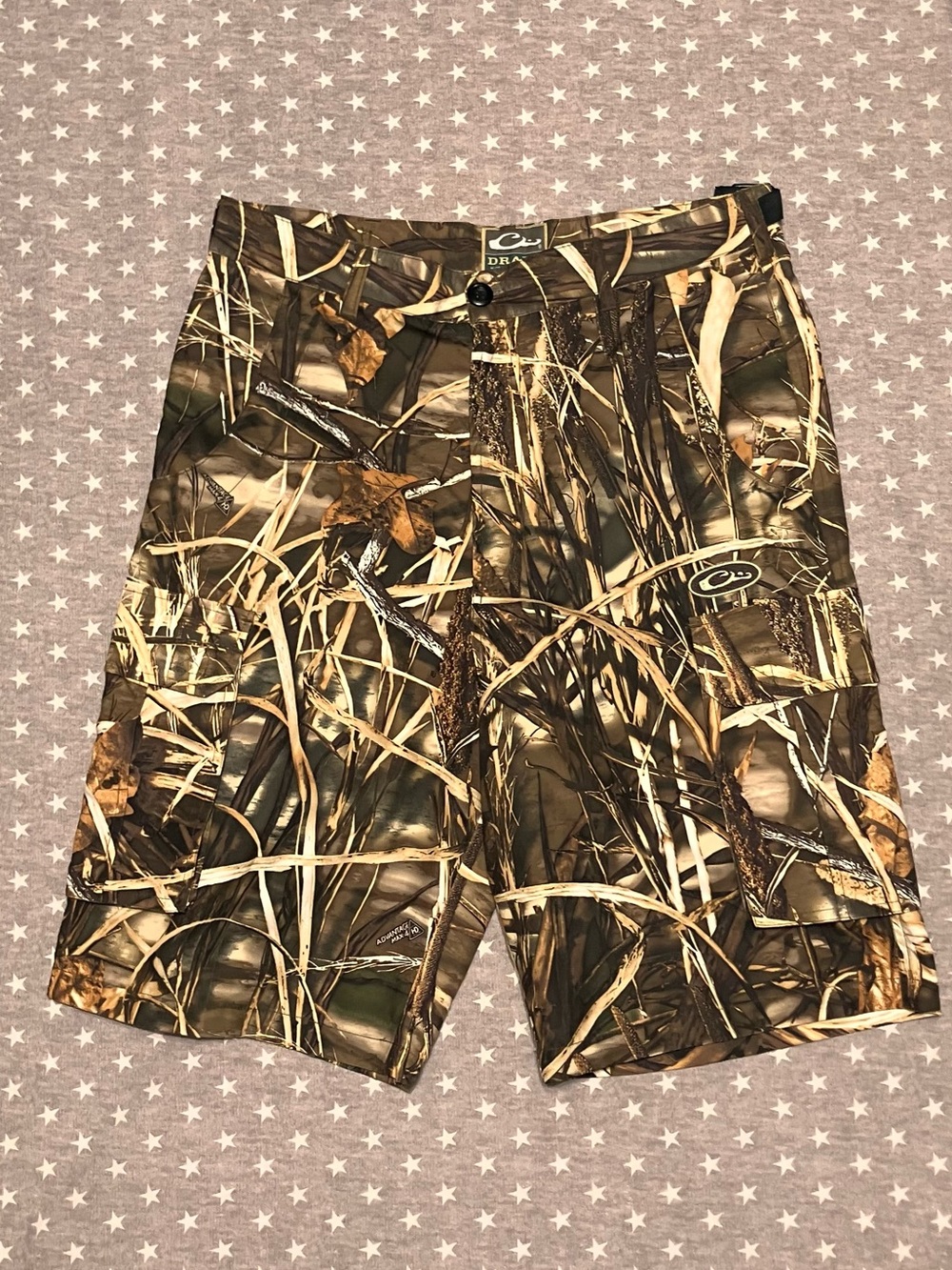 Drake Advantage Max 4 Camo Cargo Shorts Men’s 30 Multicolored
